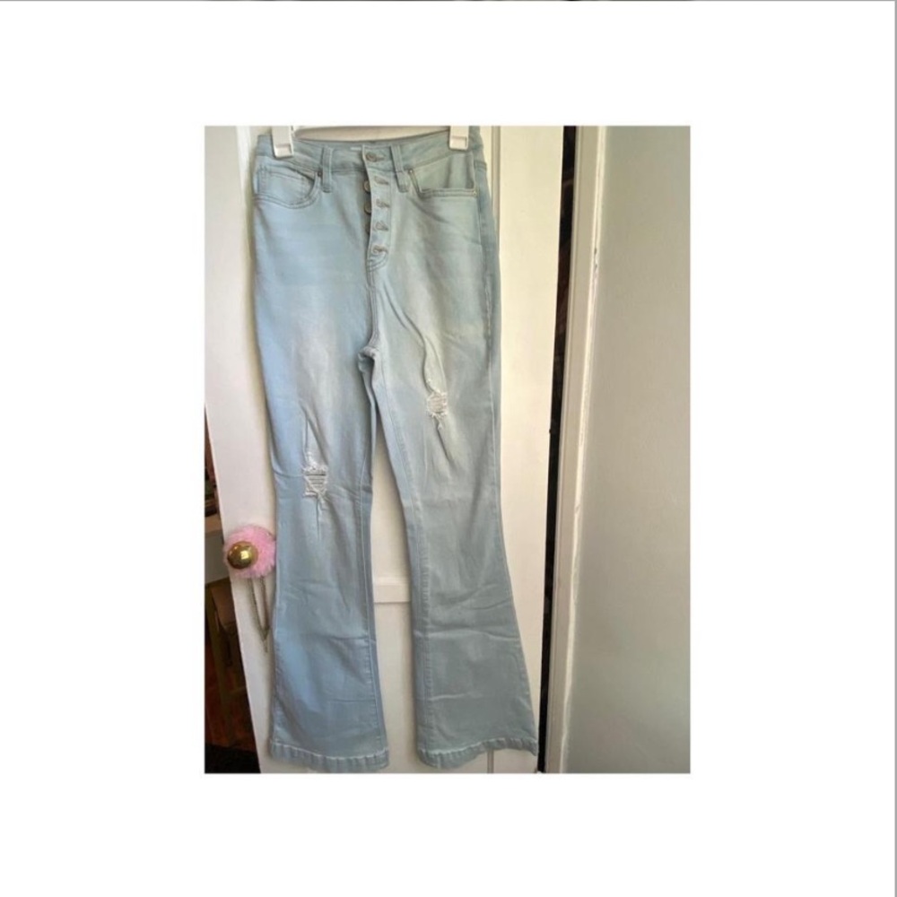 high waisted flare jeans